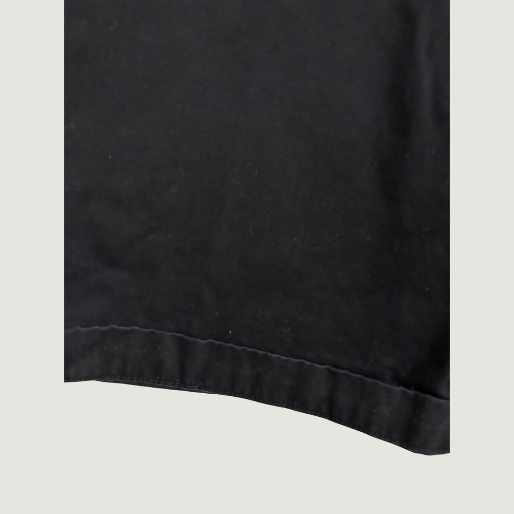 Lands End Womens Black Chino Shorts Size 12 Cotton Twill Cuffed Flat Front - Picture 4 of 5
